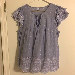 Blue and white old navy blouse